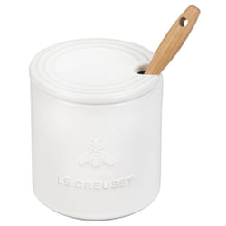 Le Creuset Stoneware Honey Pot  14 oz.  White