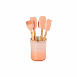 Le Creuset Stoneware & Silicone 5pc. Utensil Crock Set  Peche