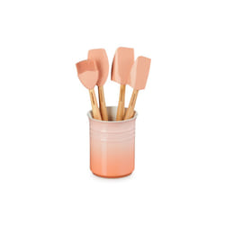 Le Creuset Stoneware & Silicone 5pc. Utensil Crock Set  Peche