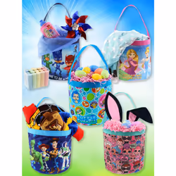Disney PJ Masks Boys Girls Collapsible Gift Basket Bucket Gift Tote Bag (One Size  Blue)