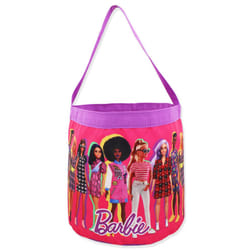 Barbie Collapsible Nylon Basket Bucket Tote Bag (One Size  Pink)
