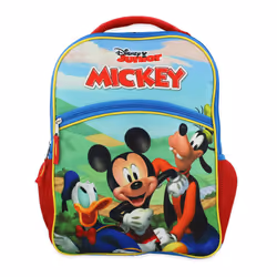 Mickey Mouse and Friends Boys Girls 16 Inch School Backpack (Blue One Size)