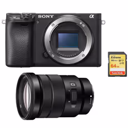 SONY A6400 Body Black + SONY SEL 18-105MM F4 G OSS + 64GB SD card