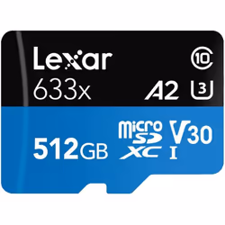 Lexar High Performance 633x microSDXC UHS-I Card with Adapter 512GB