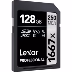 Lexar 128GB Professional 1667x UHS-II SDXC Memory Card