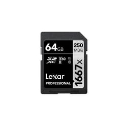 Lexar SDXC, 64 GB UHS-II Class 10