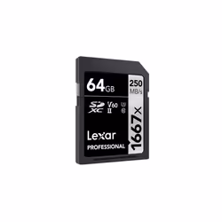 Lexar SDXC, 64 GB UHS-II Class 10