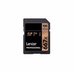 Lexar Professional 667x, 64 GB, SDXC, Class 10, UHS-I, 100 MB/s, 60 MB/s