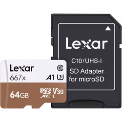 Lexar LMS0667064G-BNANU Professional 667X 64GB microSDXC UHS-I Card