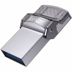 Lexar JumpDrive D35c USB 3.0 Dual Drive Flash Drive 64 GB Grey