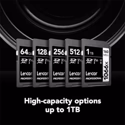 Lexar 512GB Professional 1066x SDXC Memory Card  UHS-I  C10  U3  V30  Full-HD & 4K Video  Up To 160MB/s Read  for DSLR and Mirrorless Camera
