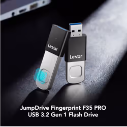 Lexar JumpDrive LJDF35P256G-RNBNG USB flash drive 256 GB USB Type-A 3.2 Gen 1 (3.1 Gen 1) Black, Silver