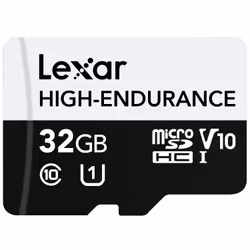 Lexar High-Endurance, 32 GB, MicroSDHC, Class 10, UHS-I, Class 1 (U1), V10