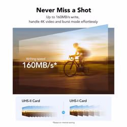 Lexar 256GB (2-PK) Professional SILVER PRO SDXC Memory Card  UHS-II  C10  U3  V60  Full-HD & 4K Video  Up To 280MB/s Read  for Professional