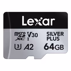 Lexar Professional SILVER PLUS 64 GB MicroSDXC UHS-I Class 3
