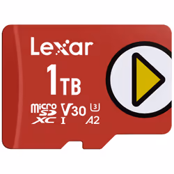 Lexar LMSPLAY001T-BNSNG, 1 TB, MicroSDXC, Class 10, UHS-I, 205 MB/s, 140 MB/s
