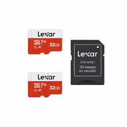 32GB Micro SD Card 2 Pack, microSDHC UHS-I Flash Memory Card with Adapter - Up to 100MB/s, U1, Class10, V10, A1, High Speed T ...