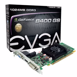 EVGA GeForce 8400 GS 1GB, GeForce 8400 GS, 1 GB, GDDR3, 64 bit, 1920 x 1200 pixels, PCI Express 2.0