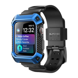 Supcase Unicorn Beetle PRO Apple Watch Watch SE / Watch 6 / Watch 5 / Watch 4 Armband 44mm Apple Watch Band Robust Hƒ¼lle Ersatzarmband Sport iWatch Case Schutzhƒ¼lle [ ] 44mm, Blau