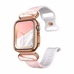 i-Blason Cosmo Lux Apple Watch 44/45mm Luxe Case - Marble Pink, Case, Pink, Apple, Apple Watch 44/45, Marble Pink