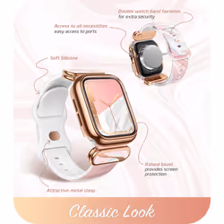 i-Blason Cosmo Lux Apple Watch 44/45mm Luxe Case - Marble Pink