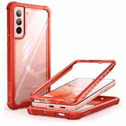 i-Blason Ares Clear Rugged Case - Red, for Samsung Galaxy S22