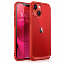 Supcase Unicorn Beetle Style iPhone 14 6.1 inch Slim Clear Case-Red