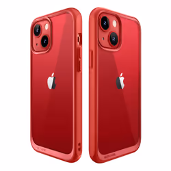 Supcase Unicorn Beetle Style iPhone 14 6.1 inch Slim Clear Case-Red