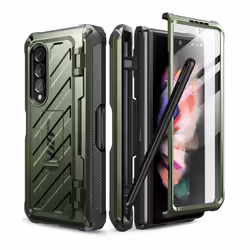Supcase Unicorn Beetle PRO Galaxy Z Fold4 Rugged Case with S-Pen Holder-Dark Green
