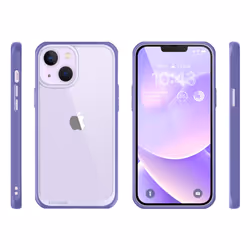 Supcase Unicorn Beetle Style iPhone 14 6.1 inch Slim Clear Case-Deep Purple