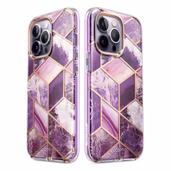 i-Blason Cosmo iPhone 14 Pro Max Case, 6.7", Marble Purple