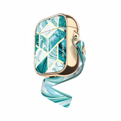 i-Blason Cosmo AirPods 1 | 2 Case, Case, PU leather, Thermoplastic polyurethane (TPU), Green