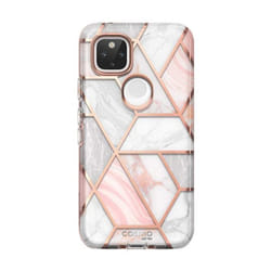 i-Blason Cosmo Series for Google Pixel 5 Case (2020), Slim Full-Body Stylish Protective Case with Built-in Screen Protector (Marble)