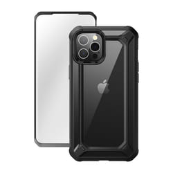 Supcase Unicorn Beetle Exo iPhone 12 6.1 inch with Screen Protector Clear Case-Black