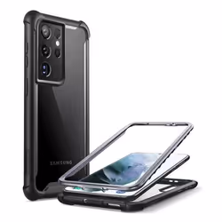 i-Blason Ares Galaxy S21 Ultra Clear Rugged Case-Black