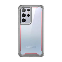 i-Blason Ares Galaxy S21 Ultra Clear Rugged Case-Pink