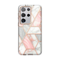 i-Blason Cosmo Galaxy S21 Ultra Case-Marble Pink