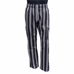 Chef Code Chef Pants Triple Stripe Black White 2X-Large