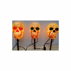 Celebrations 9070873 Incandescent Halloween Skull Pathway Decor