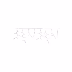 Celebrations 9086483 9.5 ft. Platinum LED T5 Icicle Christmas Lights, Pure White - 100 Count