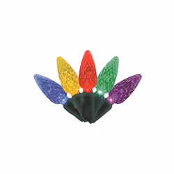 Celebrations 9086339 25 ft. Platinum LED C6 String Christmas Lights, Multi Color - 50 Count - Pack of 12