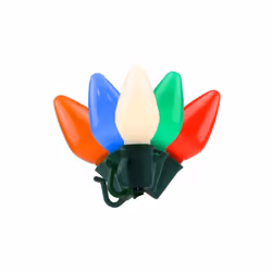Celebrations 9086405 25 ft. Platinum LED C7 String Christmas Lights, Multi Color - 50 Count