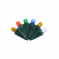 Celebrations 9086347 25 ft. Platinum LED Mini String Christmas Lights, Multi Color - 50 Count