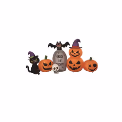 Celebrations 9086846 4 ft. Prelit Pumkin Family Inflatable