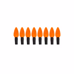 Celebrations 9086858 2 in. ED Halloween Lights, Orange - 100 Count