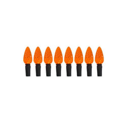 Celebrations 9086858 2 in. ED Halloween Lights, Orange - 100 Count