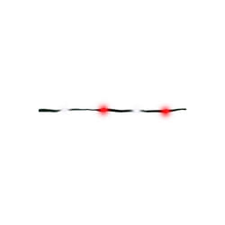 Celebrations 9086870 33 ft. LED String Ribbon Light, Red & White - 200 Count