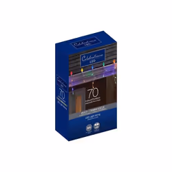 Celebrations 9096434 9 ft. Blue LED C9 Icicle Christmas Lights, Multi Color- 70 Count