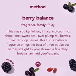 Method Body Wash  Berry Balance  Paraben and Phthalate Free  18 oz (Pack of 1)