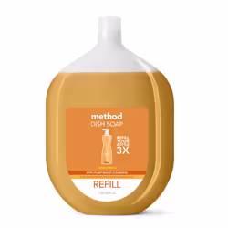 Method Gel Dish Soap Refill Clementine Recylable Bottle Biodegradable formula 54 Fl Oz (Pack of 1)
